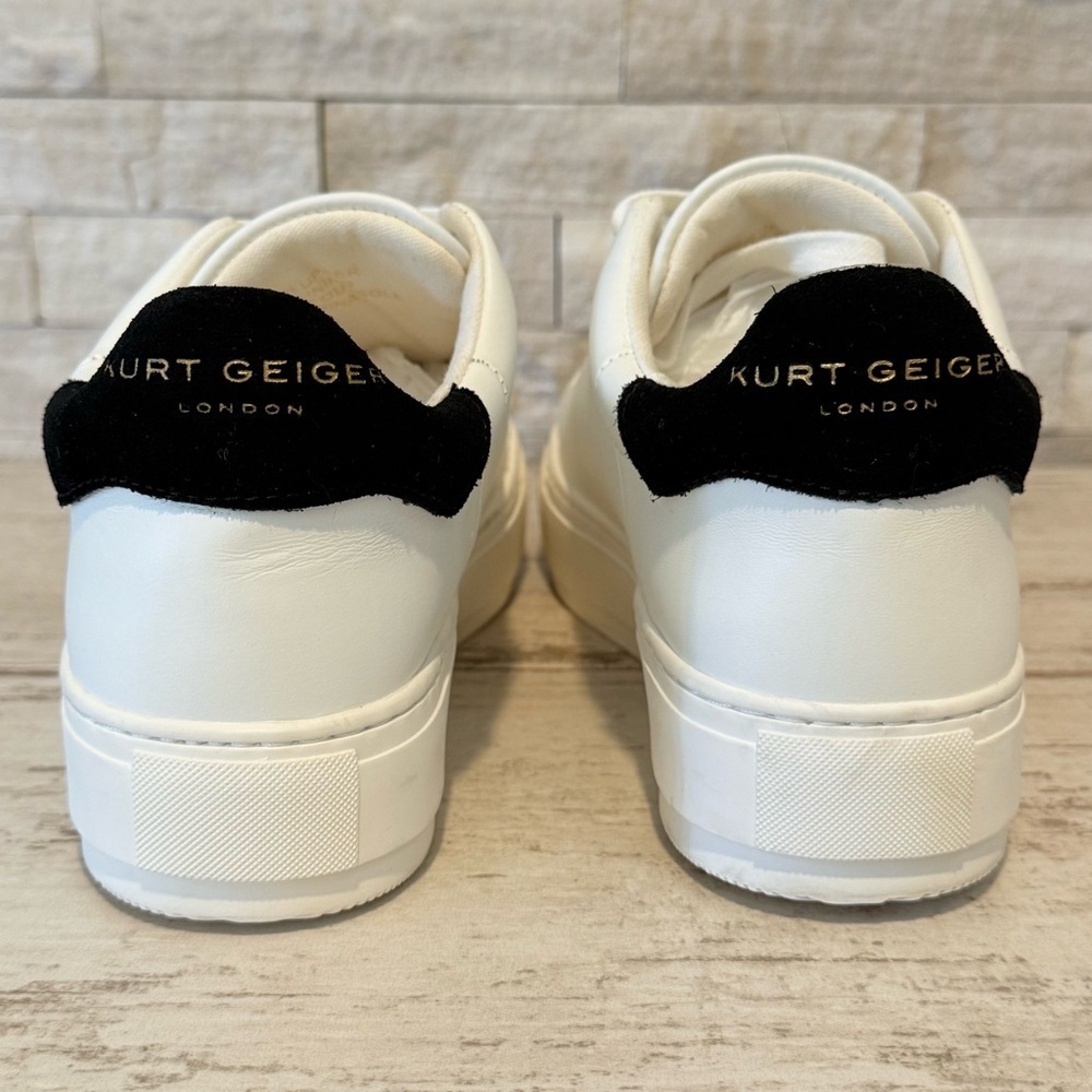 Kurt Geiger Laney Women’s White Leather Platform Sneaker Size 39EU/8-8.5US NEW - Picture 9 of 14